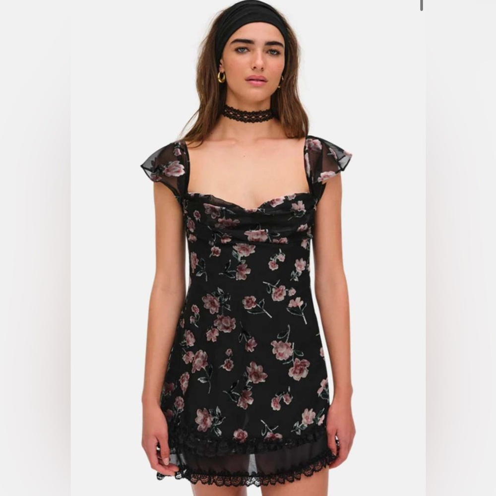 NWT For Love And Lemons Aigrette Mini Dress Large